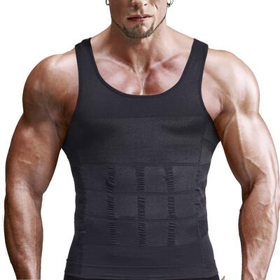 

SLIMBELLE Mens Slim Body Shapewear Tank Top Underwear Shirt Tummy Control Belly Slim Tops