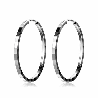 

Personality Circle 925 Sterling Silver Female Fashion Exaggeration Jewelry Accessories Creative Hoop Earrings for Women Girls