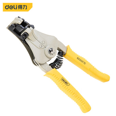 

Deli deli automatic stripping pliers crimping wire cutter fiber optic cable tweezers 10-32mm DL2002B