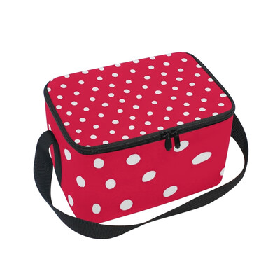 

ALAZA Lunch Box Insulated Lunch Bag Large Cooler Tote Bag Little Dot Pattern for Men Women Girls Boys