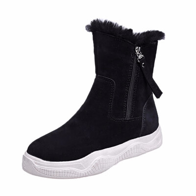 

Women Boots Autumn Flock Winter Ladies Fashion Snow Boots Shoes Thigh High Suede Mid-Calf Boots