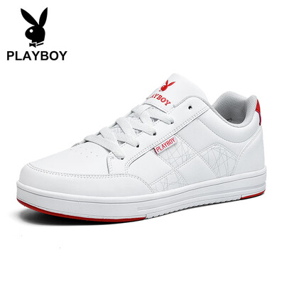 

Playboy PLAYBOY fashion sports running casual shoes mens low-top tie wild DS87287 white red 41
