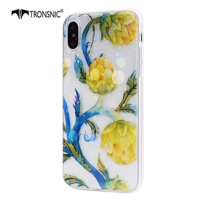 

Tronsnic Flowers Phone Case for iPhone 6 6s plus Shiny Laser Soft Cases for Transparent Covers