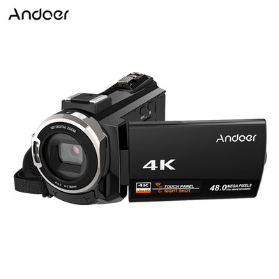 

Andoer 4K 1080P 48MP WiFi Digital Video Camera Camcorder Recorder with 2pcs Rechargeable Batteries Novatek 96660 Chip 3inch Touchs