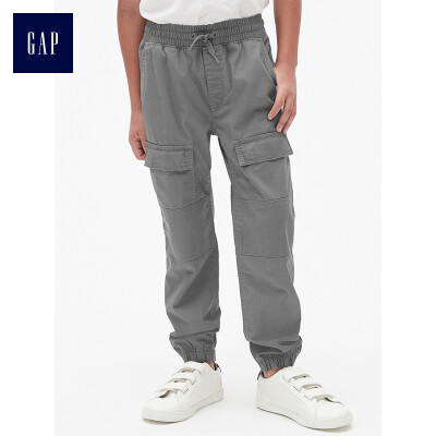 

GAP flagship store boy cotton elastic waist childrens sweatpants winter big boy beam pants 397733 smoke gray 120cm S