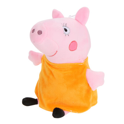 

1Pc Cute Peppa Family Pig Plush Stuffed Toys with Lovely Handbag Family Party Dolls Kids Birthday Gifts