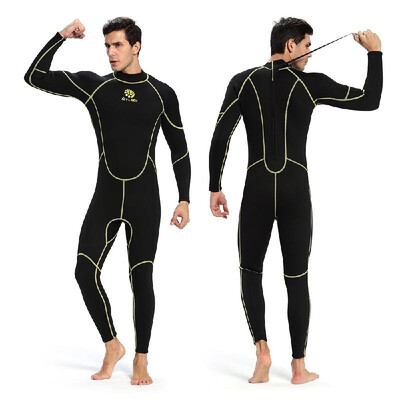 

Mens 3mm Back Zip Full Body Wetsuit Swimming Surfing Diving Snorkeling Suit