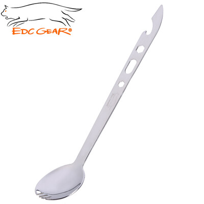 

EDCGEAR Stainless Steel Multifunctional Ladle Fork Bottle Opener Screwdriver Wrench Self-Defense Tool