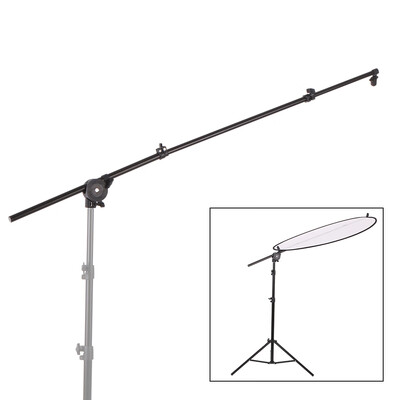 

Extendable Photo Studio Photography Reflector Diffuser Holder Stand Boom Arm Support withClip Flexible Swivel Grip Head Clamp