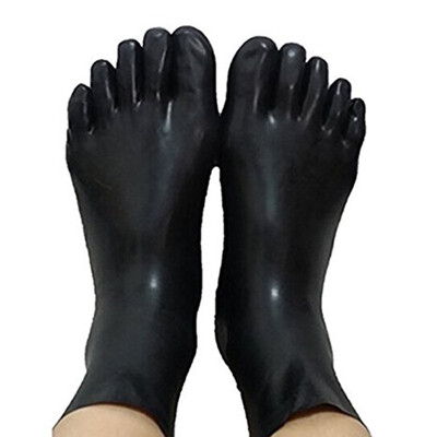 

Unisex latex fetish sock rubber 5 toes socks short sock Skin toes size SML