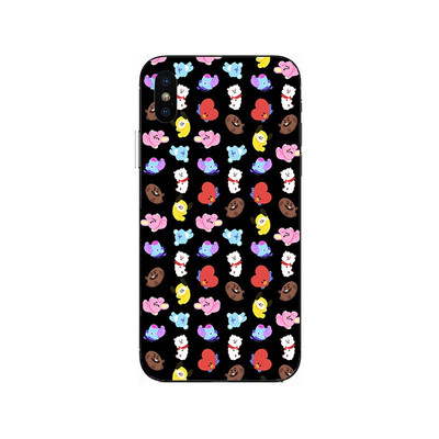 

BTS Bangtan Boys cartoon BT21 Soft Silicone Painting Case For Apple iPhone 6 6s 7 8 Plus X XR XS Max Soft TPU Printed Cover