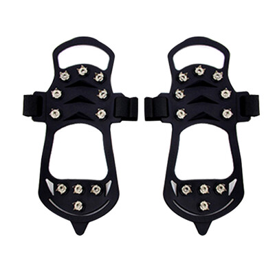 

Anti Slip 11 Teeth Stainless Steel Silicone Crampons for Walking Jogging Hiking Mountaineering XL