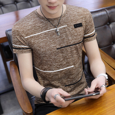 

New Fashion Mens T-shirt O-Neck Short Sleeved Solid Ice Milk Silk Casual Tees Tops Plus Size 5XL