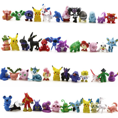 

144PCS a Set Pokemon Toy Mini Action Figures Childrens Doll Go Monster Toys Gift