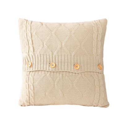 

UpperX Knitted Decorative Pillow Case Cushion Cover Cable Knitting Patterns Square Warm Throw Pillow Covers
