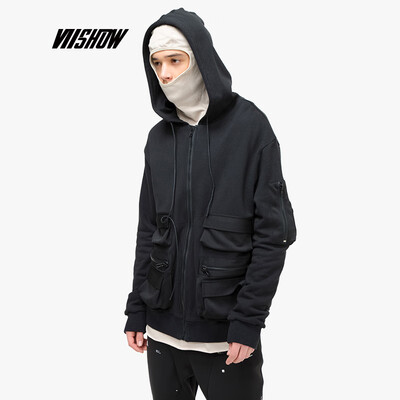 

Weixiu viishow 2019 spring new jacket mens tide brand mens hooded jacket youth casual handsome jacket JC1058191 black