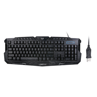 

Gaming Keyboard Laser Carving Characters Keyboard Wired Backlit Keyboard Ergonomic Keyboard Switchable Crack Backlit