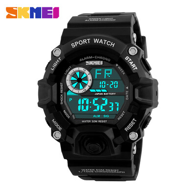 

SKMEI Brand Digital LED 50M Water-Proof Men Military Sports Watches Fashion Man Electronic Outdoor Casual Wristwatch Alarm Backlig