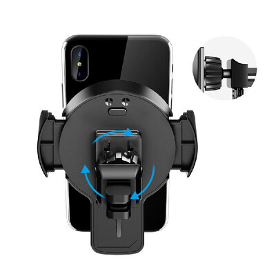 

ROCK W2 Qi Car Wireless Charging Stand For iPhone 8 X Samsung Galaxy S8 Note 8 360-degree Rotation