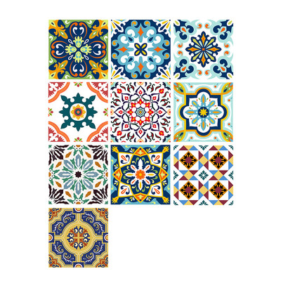 

10 PcsSet Self Adhesive Tile Stickers Art Decals Removable Wall Sticker Kitchen Backsplash Bathroom Home Tidy Protection