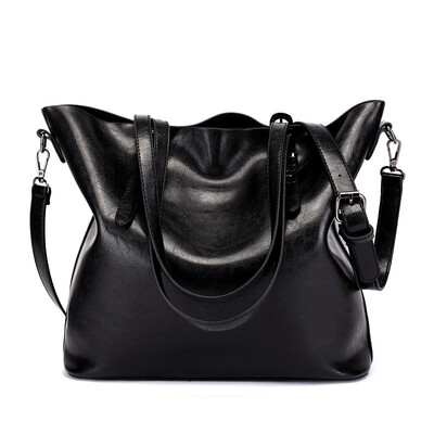 

New Style Oil Wax Solid Ladies Handbag Fashion Bag Retro Ladies Handbag Open Pocket Bag Size321229cm Bag