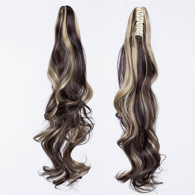

24"-26" Claw Clip on Ponytail Real Long Pony Tail Clip in Hair Extensions