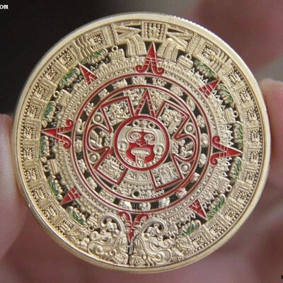 

40MM Maya Aztec Souvenir Coin medal Mexico america
