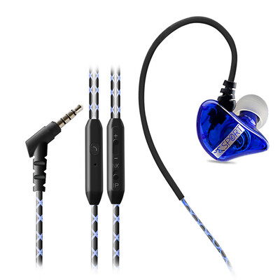 

X6B In-ear Music Headphones 35mm Wired Stereo Headset Smart Phone Earphone Hands-free with Microphone Volume Control Blue