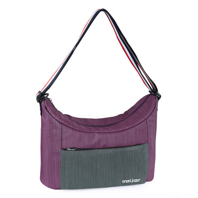 

Universial Stroller Organizer Bag Diaper Bottle Storage Bag Cup Holder with Shoulder Strap Purple