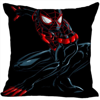 

Spiderman Pillow Cover Bedroom Home Office Decorative Pillowcase Square Zipper Pillow Cases Satin Fabric No Fade