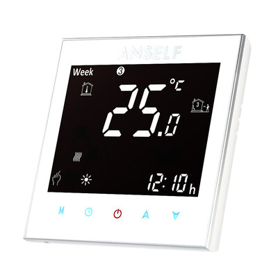 

Anself 16A 110240V Electric Heating Thermostat with Touch Screen LCD Display 7-Day Programmable Room Temperature Controller Home