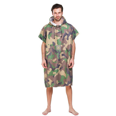 

Camouflage Changing Robe Bath Towel Outdoor Adult Hooded Beach Towel Poncho Bathrobe Towels Women Man Bathrobe