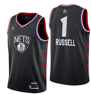 

2019 All-Star Brooklyn Nets 1 DAngelo Russell Basketball Jersey