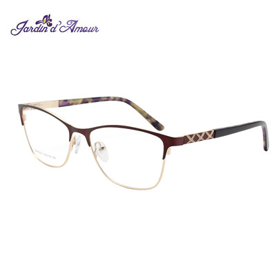 

Jardin damour JA glasses frame female myopia retro metal plate color matching pattern mirror full frame glasses frame male JA5171 brown 52