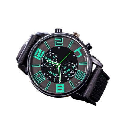 

Fashion Men Luxury Stainless Steel Quartz Sport Silicone Band Dial Wrist Watch White