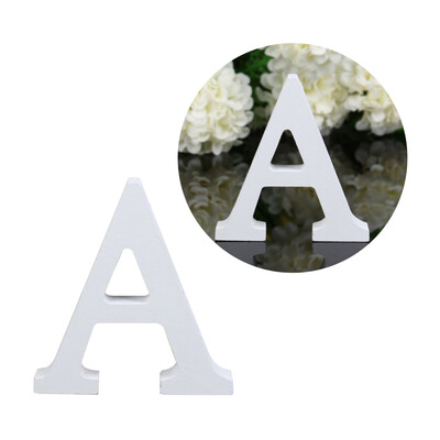 

Wooden Alphabet Letters White Wooden Wedding Supplies Photography Props Festival Party Decorative