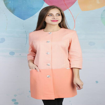

Winter new womens contrast color stitching slim jacket