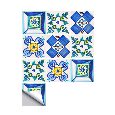 

10 PcsSet Self Adhesive Tile Stickers Art Decals DIY Wall Sticker Kitchen Backsplash Bathroom Removable Home Tidy Protection