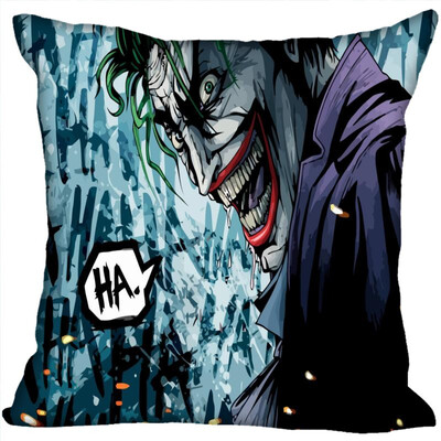 

Joker Pillow Cover Bedroom Home Office Decorative Pillowcase Square Zipper Pillow Cases Satin Fabric No Fade 35x35CM