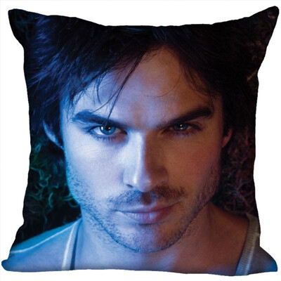 

Ian Somerhalder Pillow Cover Bedroom Home Office Decorative Pillowcase Square Zipper Pillow Cases Satin Fabric No Fade 35x35CM