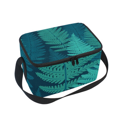

ALAZA Lunch Box Insulated Lunch Bag Large Cooler Tote Bag Big Leaf Pattern for Men Women Girls Boys