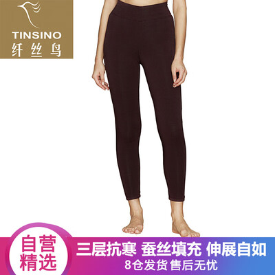 

Filament bird TINSINO warm pants womens silk warm three-layer thick knee pants pants winter pants purple M 16090