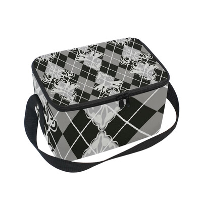 

ALAZA Lunch Box Decorative Pattern Insulated Lunch Bag Large Cooler Tote Bagfor Men Women