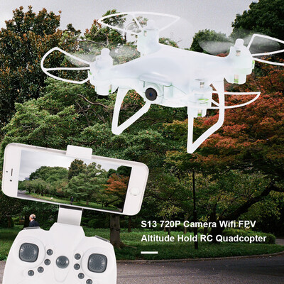 

S13 720P Camera Wifi FPV 6-Axis Gyro Altitude Hold Headless RC Quadcopter Drone