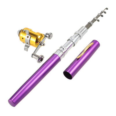 

Fishing Rod Reel Combo Kit Set Mini Telescopic Portable Pocket Pen Fishing Rod Pole Reel Aluminum Alloy Fishing Accessories