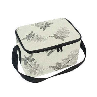 

ALAZA Lunch Box Insulated Dragonfly Lunch Bag Large Cooler Tote Bagfor Men Women