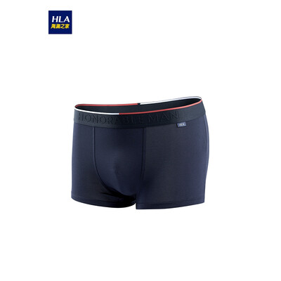 

HLA Haishu House Knitting Boxer Shorts Men 2019 Spring New Product Pack Lightweight Soft Simple Panties HUKAJ1R007A Navy Blue 07 175100 XL