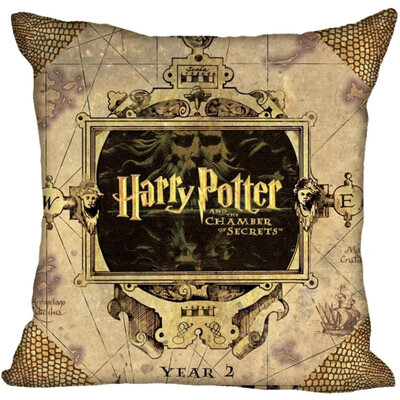 

Harry Potter Pillow Cover Bedroom Home Office Decorative Pillowcase Square Zipper Pillow Cases Satin Fabric No Fade