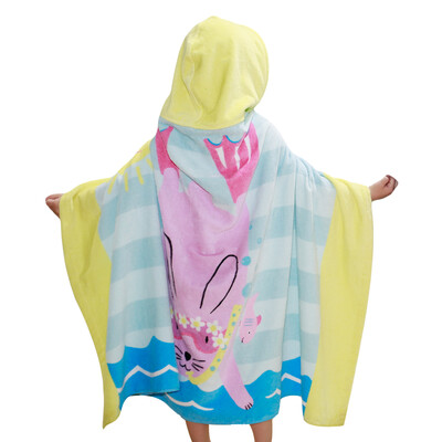 

Kids Hooded Beach Towel Blanket Cotton Super Absorbent Cute Catoon Bath Swim Pool Towel Cape Cloak Boy Girl Dinosaur