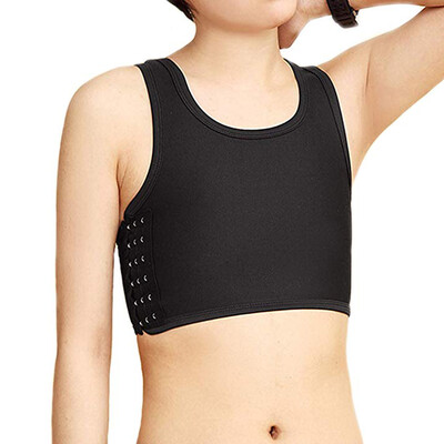

SLIMBELLE Short Chest Breast Vest Breathable Buckle Binder Shaper Lesbian Tomboy Cosplay